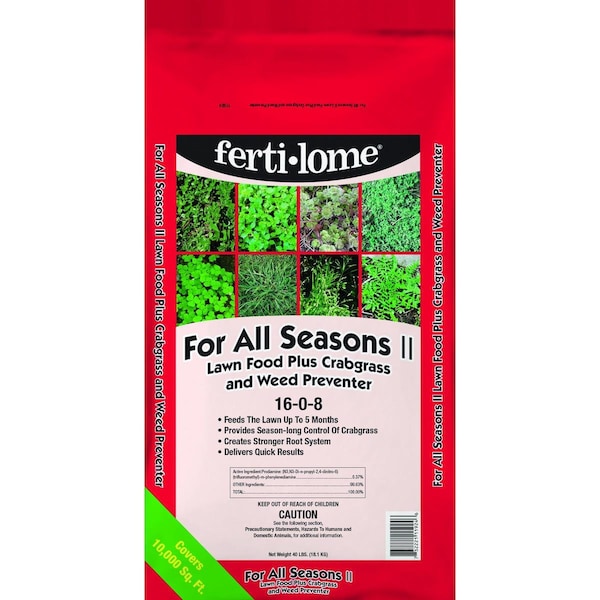 Ferti-Lome 40 lbs 16-0-8 For All Seasons II Lawn Food & Weed Preventer FE396139 - main